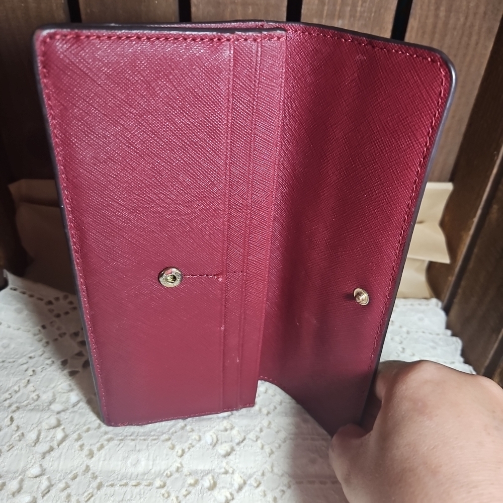 Michael Kors Burgundy Travel Wallet - Picture 4 of 7